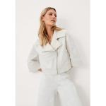 Reduzierte Weiße s.Oliver Denim Mini Kurzjacken & Cropped-Jackets mit Reißverschluss aus Baumwolle trocknergeeignet für Damen Größe S 