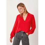 Rote Langärmelige s.Oliver Tunika-Blusen aus Viskose für Damen Größe XS 