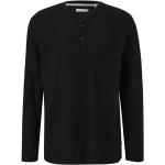 Schwarze Langärmelige s.Oliver T-Shirts für Herren Größe XL 