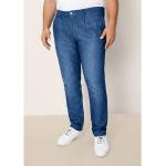 s.Oliver Men Big Sizes Stoffhose »Relaxed: Jeans aus Leinenmix« Leder-Patch, blau