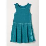 Reduzierte Petrolfarbene Ärmellose s.Oliver Mini Baumwollkleider für Kinder aus Baumwolle trocknergeeignet für Mädchen Größe 134 