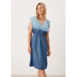 Reduzierte Hellblaue s.Oliver Mini V-Ausschnitt Minikleider & kurze Kleider aus Lyocell trocknergeeignet für Damen Größe S 