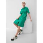 Smaragdgrüne Kurzärmelige s.Oliver Mini Minikleider & kurze Kleider aus Baumwolle für Damen Größe XS 