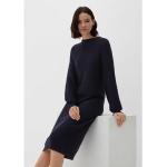 Marineblaue s.Oliver Midikleider & knielange Kleider aus Polyamid für Damen Größe XS 