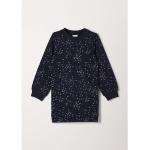 Reduzierte Blaue Langärmelige s.Oliver Mini Kindersweatkleider mit Glitzer aus Baumwolle trocknergeeignet für Mädchen Größe 98 