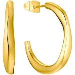 Goldene s.Oliver Damencreolen aus Edelstahl mit Diamant 4-teilig 