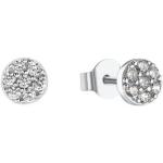 Silberne s.Oliver Diamant Ohrringe aus Silber mit Zirkonia für Damen 4-teilig 