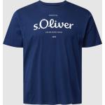 Reduzierte Marineblaue s.Oliver T-Shirts aus Baumwolle für Herren Größe 5 XL Große Größen 