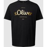 Schwarze s.Oliver T-Shirts aus Baumwolle für Herren Größe 3 XL Große Größen 