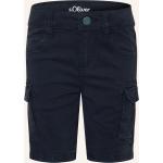 Dunkelblaue s.Oliver Cargo-Shorts mit Reißverschluss aus Baumwolle für Herren Größe S 