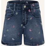 Blaue Bestickte s.Oliver Jeans-Shorts aus Denim für Damen Größe S für den für den Sommer 