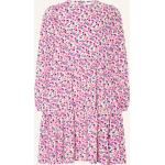 Pinke Langärmelige s.Oliver Mini Minikleider & kurze Kleider aus Viskose für Damen Größe S 