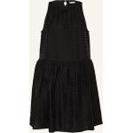 Schwarze Ärmellose s.Oliver Taillierte Kleider mit Knopf aus Baumwolle für Damen Größe S 