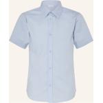 Hellblaue Kurzärmelige s.Oliver Kentkragen Hemden mit Kent-Kragen aus Baumwolle für Herren Größe S 