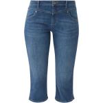 Blaue s.Oliver Capri-Jeans mit Reißverschluss für Damen Größe M 