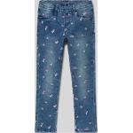 Blaue s.Oliver RED LABEL 5-Pocket Jeans für Kinder mit Reißverschluss aus Baumwollmischung für Mädchen Größe 110 