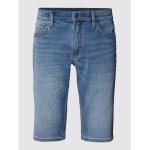 Reduzierte Hellblaue s.Oliver RED LABEL Jeans-Shorts mit Reißverschluss aus Baumwollmischung für Herren Größe S 