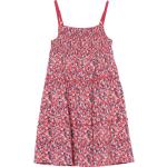 Pinke Blumenmuster s.Oliver RED LABEL Spaghettiträger Kleider für Kinder aus Baumwolle Größe 104 für den für den Sommer 