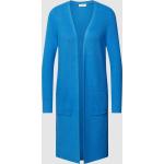 Royalblaue Unifarbene s.Oliver RED LABEL Longstrickjacken aus Baumwollmischung für Damen Größe S für den für den Herbst 