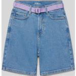 Blaue s.Oliver RED LABEL Jeans Shorts für Kinder mit Reißverschluss aus Baumwollmischung für Mädchen Größe 158 