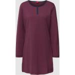 Reduzierte Bordeauxrote Unifarbene s.Oliver RED LABEL Damennachthemden aus Baumwolle Größe S 