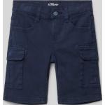 Marineblaue s.Oliver RED LABEL Cargo Shorts für Kinder & kurze Cargohosen für Kinder aus Baumwolle für Jungen Größe 128 