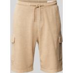 Sandfarbene s.Oliver RED LABEL Cargo-Shorts aus Baumwolle für Herren Größe XL 
