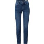 Blaue s.Oliver RED LABEL Slim Fit Jeans mit Reißverschluss aus Baumwolle enganliegend für Damen Größe XS Weite 34, Länge 32 