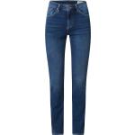 Blaue s.Oliver RED LABEL Slim Fit Jeans mit Reißverschluss aus Baumwolle enganliegend für Damen Größe XS Weite 36, Länge 32 