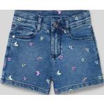 Blaue s.Oliver RED LABEL Jeans Shorts für Kinder mit Reißverschluss aus Denim für Mädchen Größe 134 