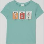 Mintgrüne s.Oliver RED LABEL Printed Shirts für Kinder & Druck-Shirts für Kinder aus Baumwolle für Mädchen Größe 140 