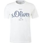 Weiße s.Oliver RED LABEL Bio T-Shirts für Herren Größe M für den für den Sommer 