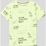 Neongelbe s.Oliver RED LABEL Kinder T-Shirts aus Baumwollmischung für Jungen Größe 140 