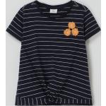 Marineblaue Blumenmuster s.Oliver RED LABEL Kinder T-Shirts aus Baumwolle für Mädchen Größe 128 