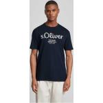 Marineblaue s.Oliver RED LABEL T-Shirts aus Baumwolle für Herren Größe S 