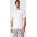 Weiße Kurzärmelige s.Oliver RED LABEL Rundhals-Ausschnitt T-Shirts aus Baumwolle für Herren Größe S 