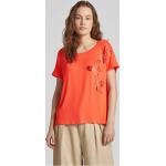Korallenrote s.Oliver RED LABEL T-Shirts aus Viskose für Damen Größe M 