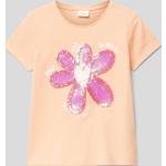 Aprikose s.Oliver RED LABEL Kinder T-Shirts aus Baumwolle für Mädchen Größe 116 
