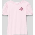 Hellrosa s.Oliver RED LABEL Pailletten Shirts für Kinder mit Pailletten aus Baumwolle für Mädchen Größe 140 