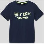 Marineblaue s.Oliver RED LABEL Kinder T-Shirts aus Baumwolle für Jungen Größe 116 
