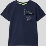 Marineblaue s.Oliver RED LABEL Kinder T-Shirts aus Baumwolle für Jungen Größe 92 