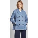 Hellblaue s.Oliver RED LABEL Trenchcoats aus Baumwollmischung für Damen Größe S für den für den Herbst 
