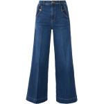 Blaue s.Oliver Denim Nachhaltige Bootcut Jeans aus Denim für Damen Größe S Weite 44, Länge 30 