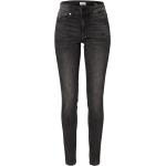 Anthrazitfarbene s.Oliver Skinny Jeans mit Reißverschluss aus Denim für Damen Größe S Weite 32, Länge 30 