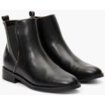 Schwarze Casual s.Oliver Casual Blockabsatz Ankle Boots & Klassische Stiefeletten ohne Verschluss aus Textil mit Absatzhöhe bis 3cm 