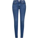 Blaue Super Skinny s.Oliver Denim Stonewashed Jeans mit Reißverschluss aus Denim für Damen Größe XS Weite 34, Länge 34 
