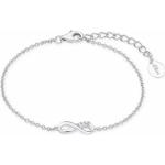Reduzierte Weiße s.Oliver Infinity Armbänder & Unendlich Armbänder mit Zirkonia für Damen zum Valentinstag 