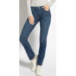 Reduzierte Blaue Bestickte s.Oliver Slim Fit Jeans mit Knopf aus Baumwollmischung für Damen Größe XS Weite 42, Länge 32 