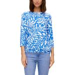Blaue 3/4-ärmelige s.Oliver T-Shirts für Damen Größe M 