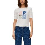Reduzierte Weiße s.Oliver T-Shirts aus Baumwollmischung für Damen Größe S 